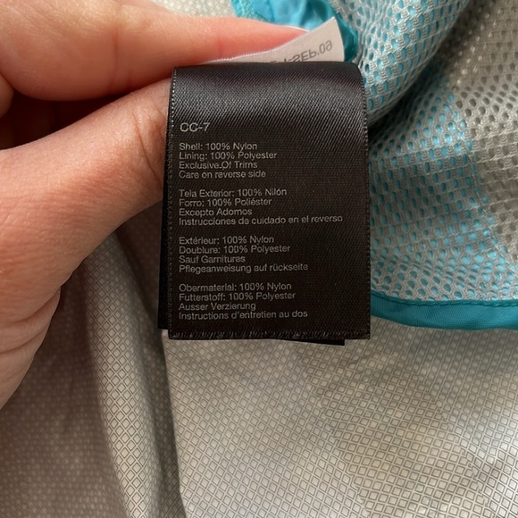 Marmot Kids Aqua Blue Lightweight Rain Jacket Youth XL Hood Zippered Pockets - Picture 8 of 9